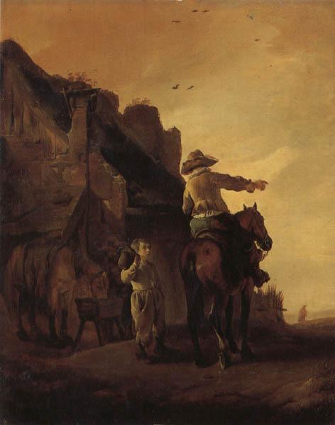 Philips Wouwerman A Rider Conversing with a Peasant